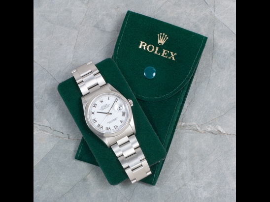 Rolex Datejust 36 Bianco Oyster White Milk Roman Dial 16200